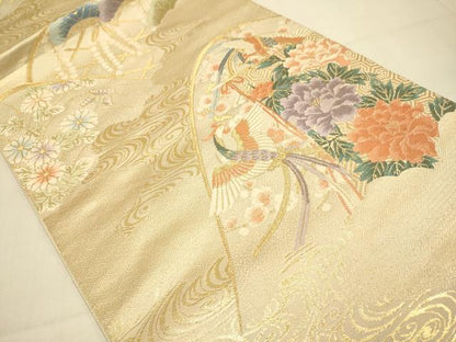 平和屋本店▼六通柄袋帯　琳派百景　本金箔24K　正絹　逸品　DABJ3999du
