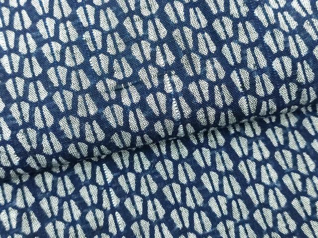 平和屋着物∴夏物　男性　浴衣　両面染め　手縫い　抽象文　綿　逸品　DABJ4005cd
