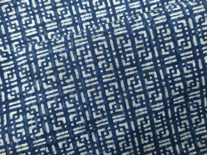 平和屋着物∴夏物　男性　浴衣　両面染め　手縫い　抽象文　綿　逸品　DABJ4005cd