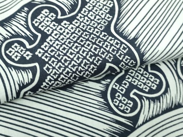 平和屋着物∴夏物　男性　浴衣　立波文　綿　逸品　DABJ4007cd