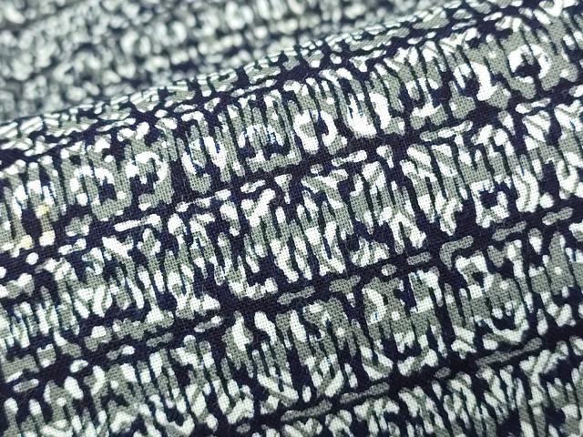 平和屋着物∴夏物　男性　浴衣　横段文　綿　逸品　DABJ4011cd