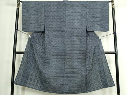平和屋着物∴夏物　男性　浴衣　注染　手縫い　色紙文　綿　逸品　DABJ4012cd