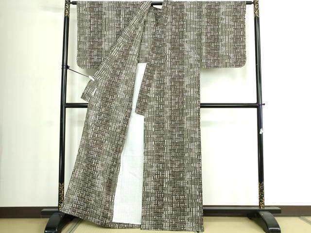 平和屋着物∴夏物　竺仙　浴衣　注染　手縫い　流水文　高島屋扱い　逸品　未使用　DABJ4027cd