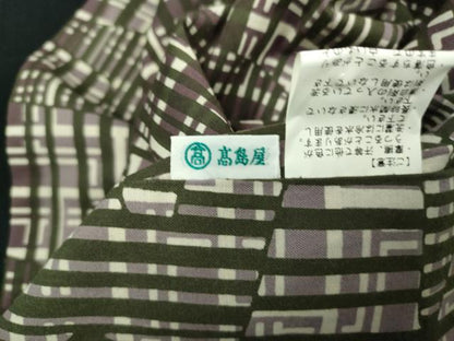 平和屋着物∴夏物　竺仙　浴衣　注染　手縫い　流水文　高島屋扱い　逸品　未使用　DABJ4027cd