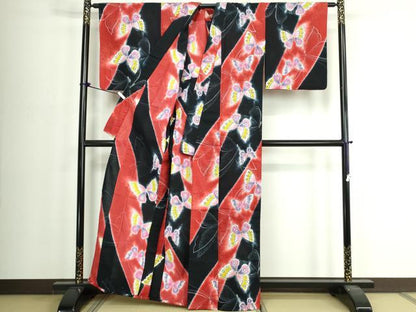 平和屋着物∴夏物　浴衣　舞蝶文　金銀彩　逸品　DABJ4029cd