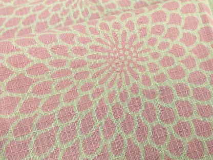 平和屋着物∴夏物　綿紅梅　浴衣　舞花文　日本製　三越扱い　綿　逸品　DABJ4044cd