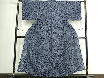 平和屋着物∴夏物　浴衣　有松鳴海絞り　抽象文　綿　逸品　DABJ4049cd