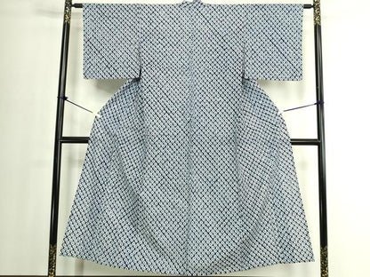 平和屋着物∴夏物　浴衣　有松鳴海絞り　蜘蛛絞り　綿　逸品　未使用　DABJ4054cd