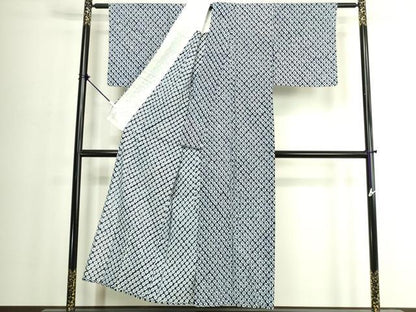 平和屋着物∴夏物　浴衣　有松鳴海絞り　蜘蛛絞り　綿　逸品　未使用　DABJ4054cd
