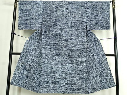平和屋着物∴夏物　男性　浴衣　注染　手縫い　横段文　綿　逸品　DABJ4059cd
