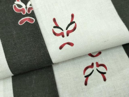 平和屋着物∴夏物　浴衣　隈取　千鳥　綿　逸品　DABJ4064cd