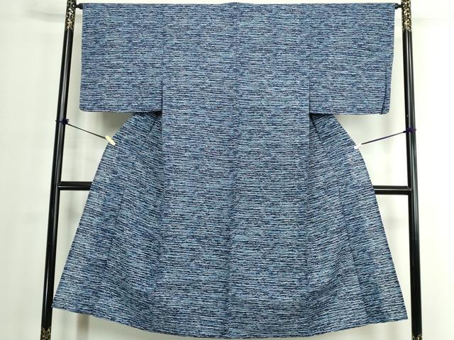 平和屋着物∴夏物　男性　浴衣　注染　手縫い　横段文　綿　逸品　DABJ4076cd
