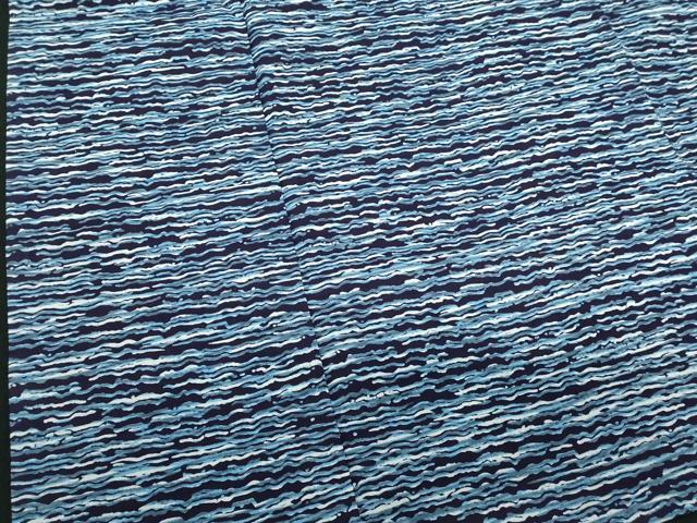 平和屋着物∴夏物　男性　浴衣　注染　手縫い　横段文　綿　逸品　DABJ4076cd