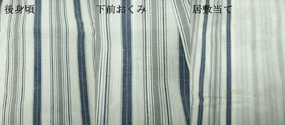 平和屋着物∴夏物　男性　浴衣　手縫い　間道　綿　逸品　DABJ4080cd
