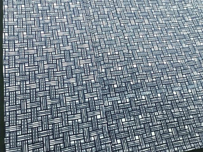 平和屋着物∴夏物　男性　浴衣　注染　手縫い　抽象文　綿　逸品　DABJ4082cd