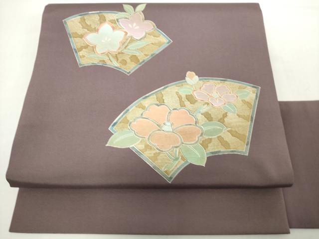 平和屋着物◎九寸名古屋帯　地紙花文　DABJ4094cd