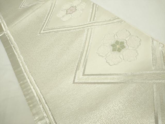 平和屋着物◎六通柄袋帯　唐織　菱花文　金銀糸　正絹　逸品　DABJ4121cd