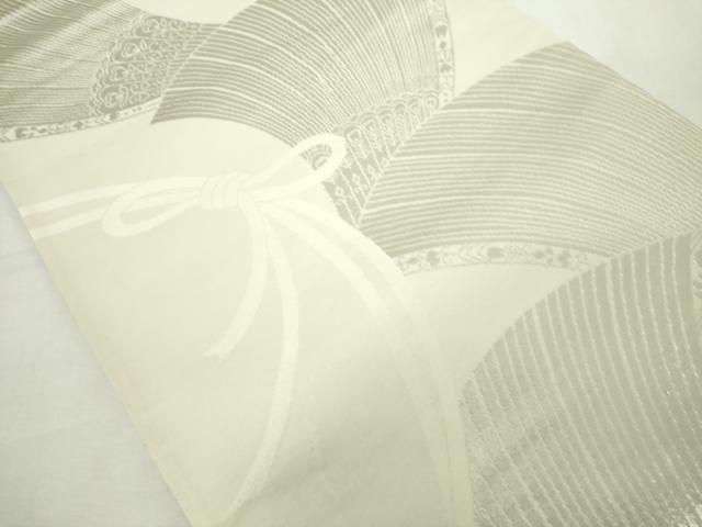 平和屋着物◎両面　六通柄袋帯　唐織　孔雀花文　金銀糸　正絹　逸品　DABJ4126cd