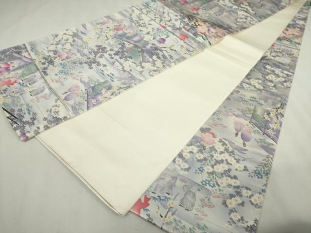 平和屋着物◎西陣　全通柄袋帯　手描き　四季の装い　正絹　逸品　DABJ4184cd