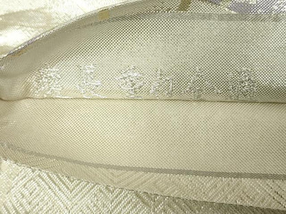 平和屋着物◎佐賀錦　両面　全通柄袋帯　扇面文　慶長重ね全通　金銀糸　正絹　逸品　DABJ4187cd