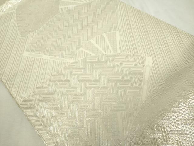 平和屋着物◎佐賀錦　両面　全通柄袋帯　扇面文　慶長重ね全通　金銀糸　正絹　逸品　DABJ4187cd