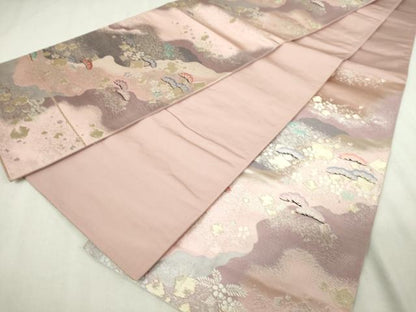 平和屋着物◎六通柄袋帯　唐織　道長花松文　松竹梅　金銀糸　正絹　逸品　DABJ4194cd