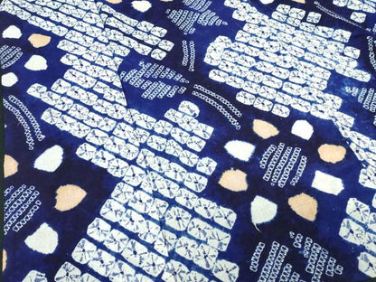 平和屋着物∴夏物　浴衣　有松鳴海絞り　枝花文　ロング丈　綿　逸品　DABJ4211cd