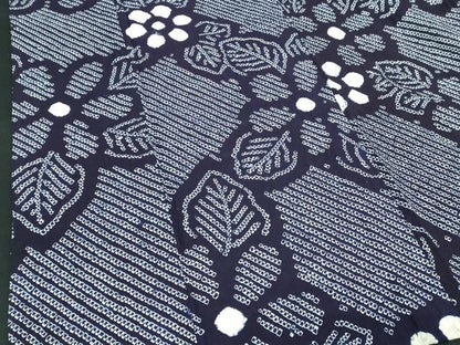 平和屋着物∴夏物　浴衣　有松鳴海絞り　草花文　綿　逸品　DABJ4212cd