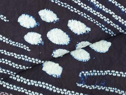平和屋着物∴夏物　浴衣　有松鳴海絞り　よろけ縞　綿　逸品　DABJ4250cd
