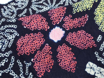 平和屋着物∴夏物　浴衣　有松鳴海絞り　幾何学吉祥花文　綿　逸品　DABJ4252cd