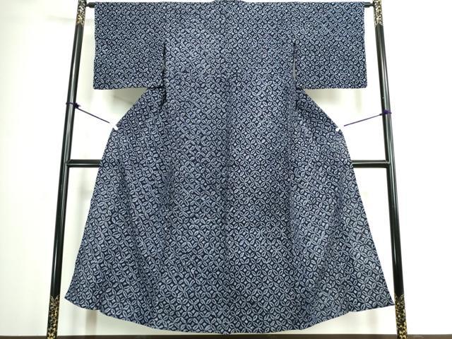 平和屋着物∴夏物　浴衣　有松鳴海絞り　七宝繋ぎ　綿　逸品　DABJ4295cd