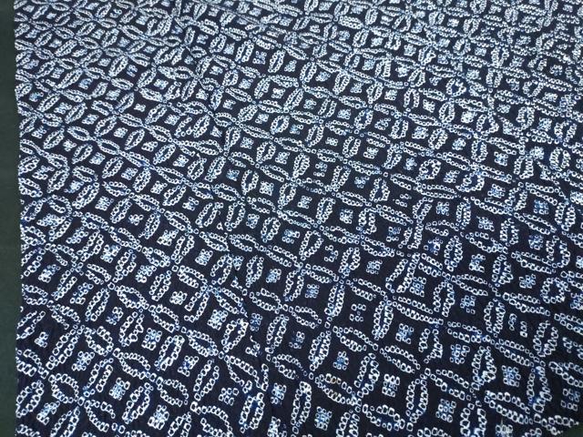 平和屋着物∴夏物　浴衣　有松鳴海絞り　七宝繋ぎ　綿　逸品　DABJ4295cd