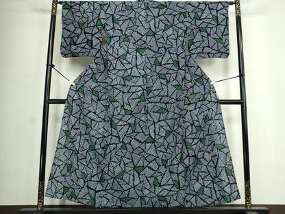 平和屋着物∴夏物　浴衣　有松鳴海絞り　切嵌文　綿　逸品　DABJ4299cd
