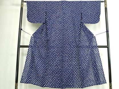 平和屋着物∴夏物　浴衣　有松鳴海絞り　蜘蛛絞り　綿　逸品　DABJ4314cd