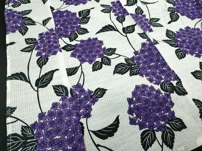 平和屋着物∴夏物　浴衣　紫陽花　綿　逸品　DABJ4322cd