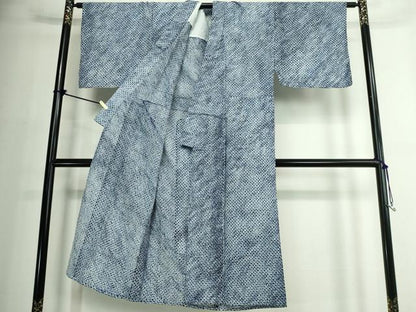 平和屋着物∴夏物　男性　浴衣　有松鳴海絞り　三浦絞り　綿　逸品　DABJ4348cd