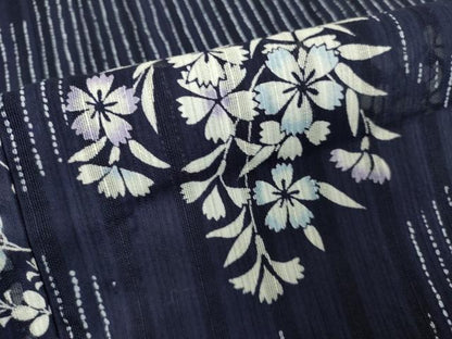 平和屋着物∴夏物　浴衣　夢工房　注染　舞花文　綿　逸品　DABJ4352cd