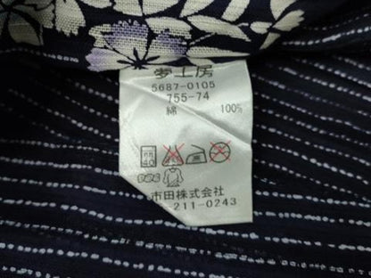 平和屋着物∴夏物　浴衣　夢工房　注染　舞花文　綿　逸品　DABJ4352cd