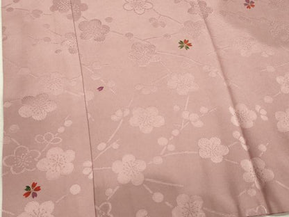 平和屋着物■長襦袢　無双仕立て　舞桜文　金彩　正絹　逸品　DABJ4355cd