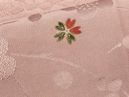 平和屋着物■長襦袢　無双仕立て　舞桜文　金彩　正絹　逸品　DABJ4355cd
