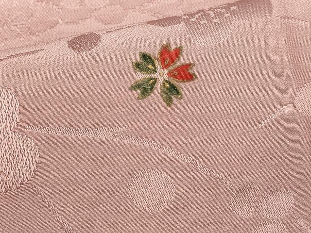 平和屋着物■長襦袢　無双仕立て　舞桜文　金彩　正絹　逸品　DABJ4355cd
