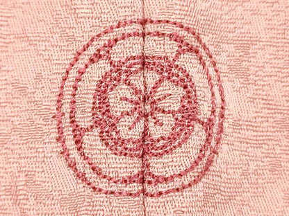 平和屋着物■上質な色無地　霞地紋　鴇色　正絹　逸品　未使用　DABJ4358cd