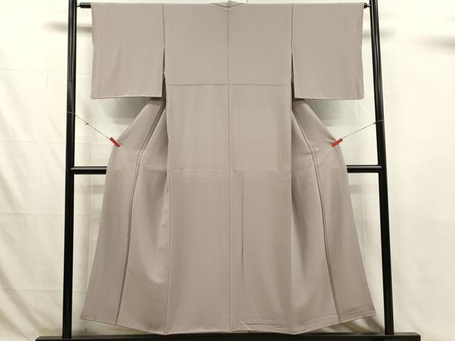 平和屋着物■上質な色無地　灰桜色　正絹　逸品　DABJ4359cd