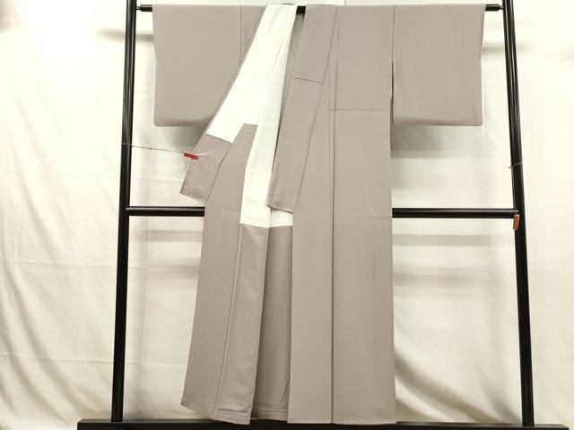平和屋着物■上質な色無地　灰桜色　正絹　逸品　DABJ4359cd