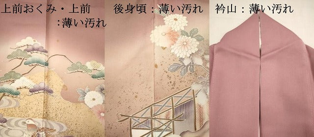 平和屋着物■豪華色留袖　作家物　花鳥文　暈し染め　金彩　正絹　逸品　DABJ4363cd