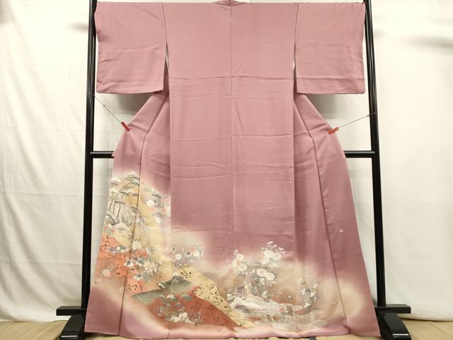 平和屋着物■豪華色留袖　作家物　花鳥文　暈し染め　金彩　正絹　逸品　DABJ4363cd