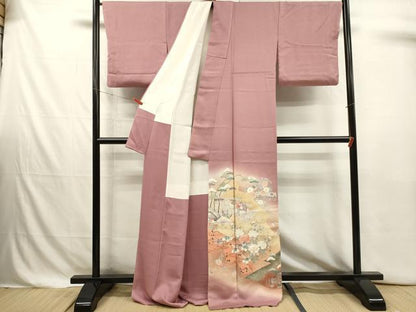 平和屋着物■豪華色留袖　作家物　花鳥文　暈し染め　金彩　正絹　逸品　DABJ4363cd