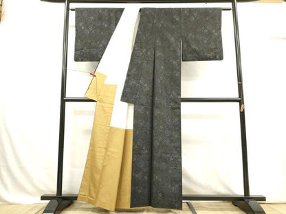 平和屋着物■本場大島紬　雪輪花文　正絹　逸品　DABJ4365cd
