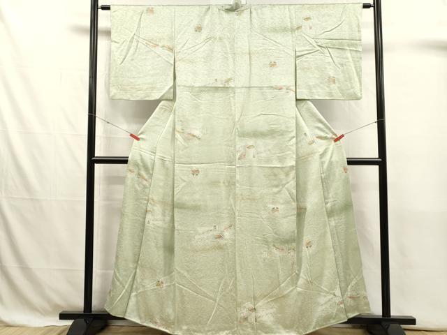 平和屋着物■上質な小紋　籬花文　暈し染め　金彩　正絹　逸品　DABJ4368cd