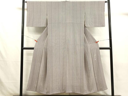 平和屋着物■伝統工芸士 染谷梅治　小紋　格子　正絹　逸品　DABJ4369cd
